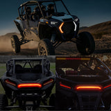 Nilight Turn Signal Fang Lights Rear Center Tail Light Kit Assembly Compatible with Polaris RZR XP 1000 Turbo Accessories 2019 2020 2021 2022 2023, view 6