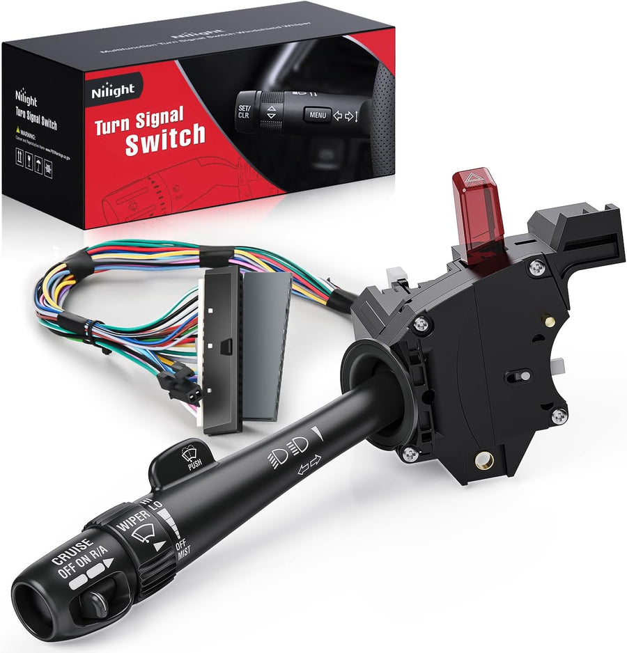 Nilight Turn Signal Switch Compatible with 1999 2000 2001 2002 Chevy Silverado 1500 2500 1999-2002 GMC Sierra 1500/2500 Yukon XL 1500 2002 Cadillac Escalade Windshield Wiper Switch