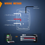 Nilight Turn Signal Switch Green 4Pin ON Off ON Rocker Switch Laser Etched SPDT Toggle Switches 12V 20A 24V 10A Jumper Wires for Cars RVs Boats Campers Trailers, view 2