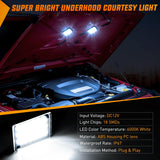 Nilight Under Hood Courtesy Light White Beam Plug and Play Compatible with 1998-2010 Dodge Ram 1500 2500 3500, 2006-2019 Dakota Charger, 1998-2001 Wrangler Grand Cherokee, view 4