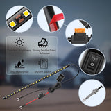 Nilight Under Hood Light Strip 21 LED Waterproof Underhood Work Lights with On/Off Switch Blade Fuse Engine Bay Repair Lamp White 12V for Car Truck SUV, view 6
