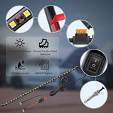 Nilight Under Hood Light Strip 30LED Waterproof Underhood Work Light with On/Off Switch Blade Fuse Engine Bay Repair Light White 12V for Car Truck SUV, view 6
