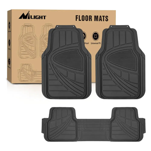 Nilight Universal Fit PVC Floor Mats 3 Packs (25% OFF Final Checkout)