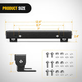 Nilight Universal Flip-Up Plate Frame for 10 Inch Hawse Fairlead Mount Front License Bracket Holder Relocation Bumper Winch Mount Roller Fit for Most Pickup Trucks Off-Road Cars SUVs, view 2