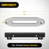 Nilight Universal Flip-Up Plate Frame for 10 Inch Hawse Fairlead Mount Front License Bracket Holder Relocation Bumper Winch Mount Roller Fit for Most Pickup Trucks Off-Road Cars SUVs, view 3