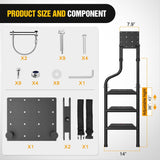 Nilight Universal Foldable Pickup Truck Tailgate Ladder | Truck Bed Step for Pickup, Features Non-Slip Wide Pedal, Stainless Steel Self-Drilling Screws, Sturdy Rubber Feet, view 2