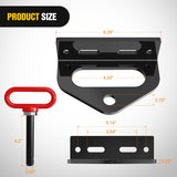 Nilight Universal Heavy Duty Zero Turn Mower Trailer Hitch Kit Strong Neodymium Magnetic Pin with 4 Bolts 1/2'' R-Clip Combo Pack Red & Black 6mm Thick, view 2