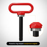 Nilight Universal Heavy Duty Zero Turn Mower Trailer Hitch Kit Strong Neodymium Magnetic Pin with 4 Bolts 1/2'' R-Clip Combo Pack Red & Black 6mm Thick, view 4
