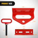 Nilight Universal Heavy Duty Zero Turn Mower Trailer Hitch Kit Strong Neodymium Magnetic Pin with 4 Bolts 1/2Inch R-Clip Combo Pack Red 6mm Thick, view 2