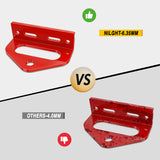 Nilight Universal Heavy Duty Zero Turn Mower Trailer Hitch Kit Strong Neodymium Magnetic Pin with 4 Bolts 1/2Inch R-Clip Combo Pack Red 6mm Thick, view 6