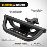 Nilight Universal Hitch Step Textured Black Drop Trailer Hitch Step Fit 2 Inch Receiver with Hitch Lock Stabilizer Towing Bar Rear Bumper Guard Rated up to 350 Lbs for Pickups Trucks Vans SUVs ATVs (25% OFF Final Checkout), view 6