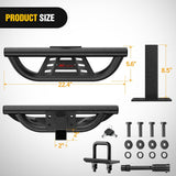 Nilight Universal Hitch Step Textured Black Drop Trailer Hitch Step Fit 2 Inch Receiver with Hitch Lock Stabilizer Towing Bar Rear Bumper Guard Rated up to 350 Lbs for Pickups Trucks Vans SUVs ATVs, view 2