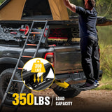 Nilight Universal Hitch Step Textured Black Drop Trailer Hitch Step Fit 2 Inch Receiver with Hitch Lock Stabilizer Towing Bar Rear Bumper Guard Rated up to 350 Lbs for Pickups Trucks Vans SUVs ATVs, view 5