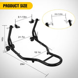 Nilight Universal Motorcycle Rear Wheel Stand Lift 850lbs with U + L Fork for Suzuki Yamaha Honda Kawasaki, Black, view 2