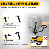 Nilight Universal Motorcycle Rear Wheel Stand Lift 850lbs with U + L Fork for Suzuki Yamaha Honda Kawasaki, Black, view 5