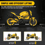 Nilight Universal Motorcycle Stand Lift 850lbs Front Rear Combo Stand Lift Stand Front Wheel Fork Stand Rear U+L Fork Swingarm Spool Stand for Most Yamaha Honda Kawasaki Suzuki Motorcycles, view 6