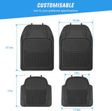 Nilight Universal PVC Floor Mats for Cars Trucks SUVs 4 Packs, view 3