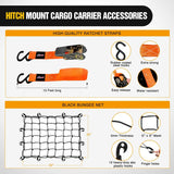 Nilight Universal Roof Rack Cargo Basket 43in x 39in x 6in With Cargo Net Ratchet Straps Luggage Holder, view 4