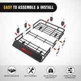 Nilight Universal Roof Rack Cargo Basket 43in x 39in x 6in, view 6