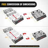 Nilight Universal Roof Rack Cargo Basket 64in x 39in x 6in, view 3