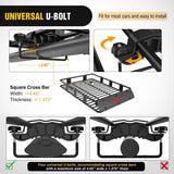 Nilight Universal Roof Rack Cargo Basket 64in x 39in x 6in, view 4