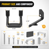Nilight Universal Side Step Slip-Proof Aluminum Side Hoop Steps Nerf Bars Assembly Black 4 Pcs for Chevy (Chevrolet) Ford Toyota GMC Dodge RAM (Drilling Required) (25% OFF Final Checkout), view 3