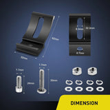 Nilight Universal Slide Base Mount Bracket (Pair), view 4