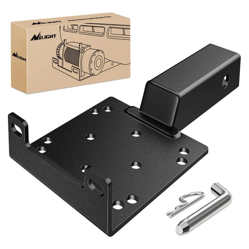 Nilight Universal Trailer Hitch Winch Mounting Plate with 2inch Receiver