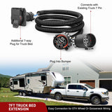Nilight USCAR 7 Pin Trailer Wiring Harness 7ft for Chevy Ford GMC Dodge Nissan Toyota 5th Wheel Gooseneck Trailer, view 3