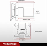 Nilight USCAR To 7Pin Trailer Connector Adapter Plug, view 2
