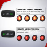 Nilight UTV ATV Turn Signal Wiring Harness Kit Street Legal Flasher Relay Kits with Horizontal Rocker Switch Red &Yellow Lights for Polaris Kawasaki Teryx Can Am Commander Cat Wild Green Backlight, view 2