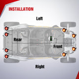 Nilight UTV ATV Turn Signal Wiring Harness Kit Street Legal Flasher Relay Kits with Vertical Rocker Switch Red &Yellow Lights for Polaris Kawasaki Teryx Can Am Commander Cat Wild Green Backlight, view 5