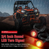 Nilight UTV ATV Turn Signal Wiring Harness Kit Street Legal Flasher Relay Kits with Vertical Rocker Switch Red &Yellow Lights for Polaris Kawasaki Teryx Can Am Commander Cat Wild Green Backlight, view 6