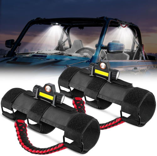 Nilight UTV Dome Light w/Grab Handle Universal 1.75 Inch-2.0 Inch Roll Bar Mount LED Interior Lights Spot Flood Combo Beam for ATV Can-Am Polaris RZR Buggy Golf Off-Road Vehicle