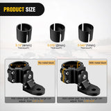 Nilight UTV Flag Antenna Mount Bracket 1.5in-1.75in | 1.75in-2in Round Roll Cage Black, view 3