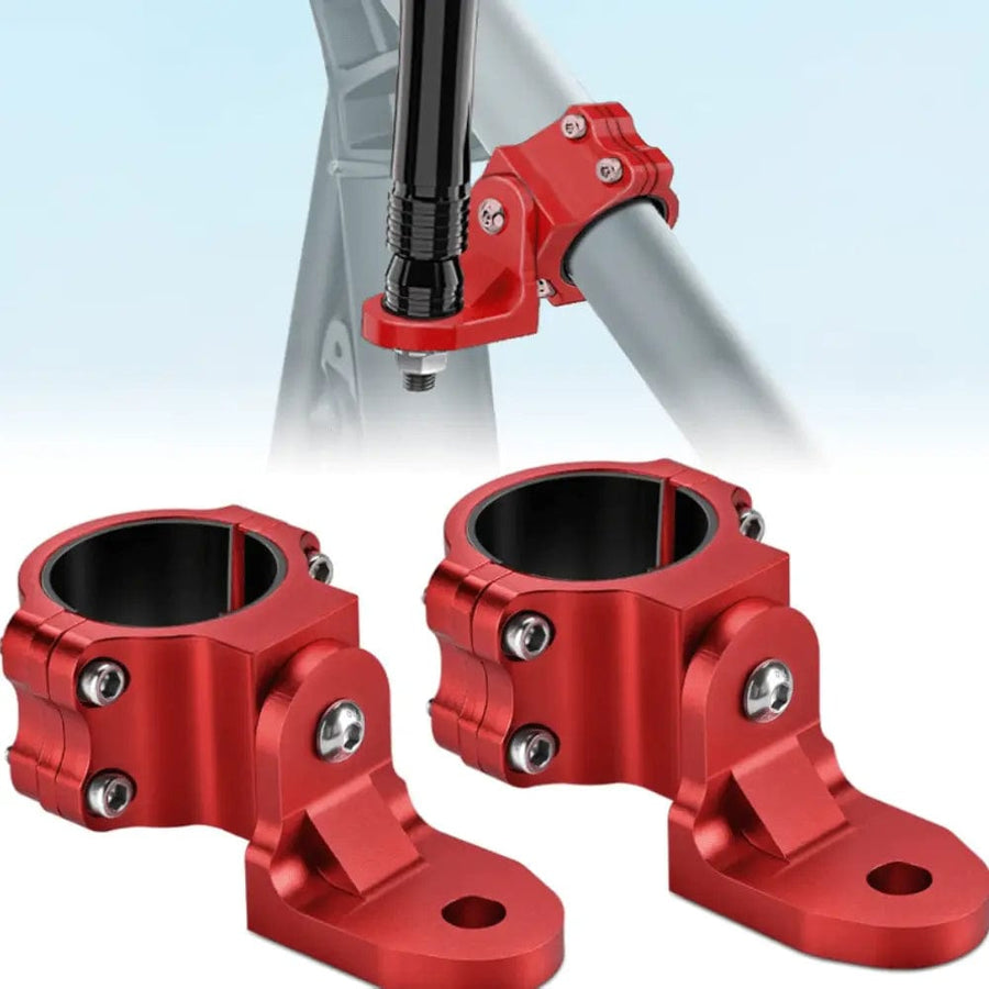 Nilight UTV Flag Antenna Mount Bracket 1.5in-1.75in | 1.75in-2in Round Roll Cage Red