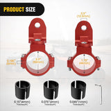 Nilight UTV Flag Antenna Mount Bracket 1.5in-1.75in | 1.75in-2in Round Roll Cage Red, view 2