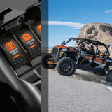 Nilight UTV Reverse Lights Rocker Switch On Off 5 PIN SPST LED Light Bar Switches with Orange Backlit 12V 24V Toggle with Jumper Wires Set for ATVs UTVs Cars Trucks RVs, view 6