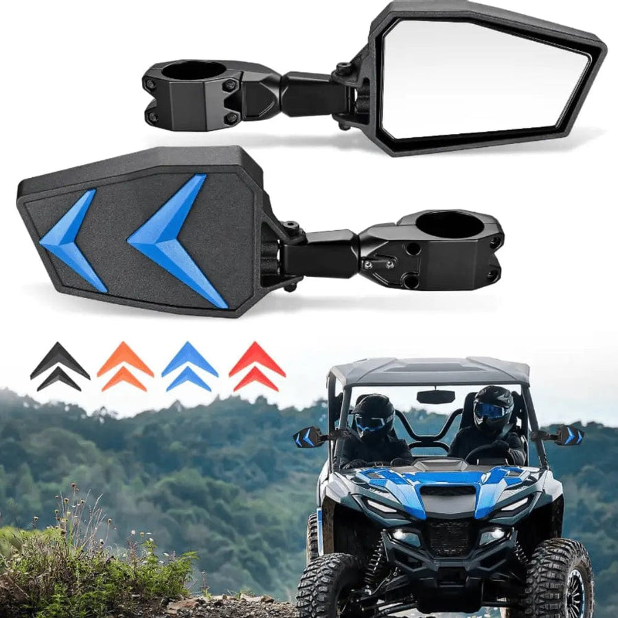 Nilight UTV Side Mirrors Offroad Rear View Universal Fits 1.75-2inch Roll Bar Clamp Polaris Ranger RZR Pioneer Can-Am Commander Kawasaki Yamaha Cfmoto