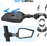 Nilight UTV Side Mirrors Offroad Rear View Universal Fits 1.75-2inch Roll Bar Clamp Polaris Ranger RZR Pioneer Can-Am Commander Kawasaki Yamaha Cfmoto, view 2