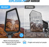 Nilight UTV Side Mirrors Offroad Rear View Universal Fits 1.75-2inch Roll Bar Clamp Polaris Ranger RZR Pioneer Can-Am Commander Kawasaki Yamaha Cfmoto, view 6