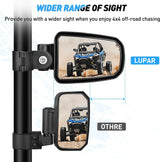 Nilight UTV Side Mirrors Offroad Rear View Universal Fits with Windshield for 1.75inch Roll Cage Polaris Ranger RZR Pioneer Can-Am Commander Kawasaki Yamaha Cfmoto, view 5