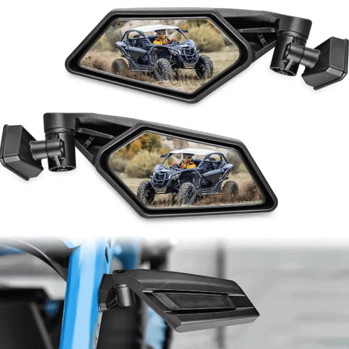 Nilight UTV Side Mirrors Upgraded 360 Degree Universal Fit For 2016-2023 Can Am Maverick X3 Turbo R
