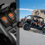 Nilight UTV Spot Lights Rocker Switch On Off 5 PIN SPST LED Light Bar Switches with Orange Backlit 12V 24V Toggle with Jumper Wires Set for ATVs UTVs Cars Trucks RVs, view 6