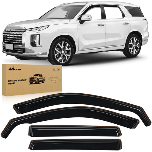 Nilight Vent Window Visors for Hyundai Palisade 2020 2021 2022 2023 2024 2025, in-Channel Rain Guards, Original Window Deflectors-4PCS