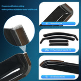 Nilight Vent Window Visors for Hyundai Santa Cruz 2022 2023 2024 2025 2026，Inside Mount Rain Guards, Smoke Tinted Window Deflectors, Wind & Rain Protection-4PCS, view 2