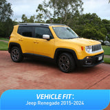 Nilight Rain Guards for Jeep Renegade 2015 2016 2017 2018 2019 2020 2021 2022 2023 2024, Window Wind Deflectors Vent Visors, Tape on-4PCS, view 5