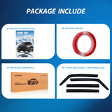 Nilight Rain Guards for Jeep Renegade 2015 2016 2017 2018 2019 2020 2021 2022 2023 2024, Window Wind Deflectors Vent Visors, Tape on-4PCS, view 6