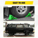 Nilight Wheel Chocks, Heavy Duty Wheel Stopper for Car, Truck, RV, Trailer, Caravan, Motorcycle, 8.7 Inch x 4.8 Inch x 4.2 Inch, 2-Pack(Green), view 6