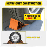Nilight Wheel Chocks, Heavy Duty Wheel Stopper for Car, Truck, RV, Trailer, Caravan, Motorcycle, 8.7 Inch x 4.8 Inch x 4.2 Inch, 2-Pack(Orange), view 3